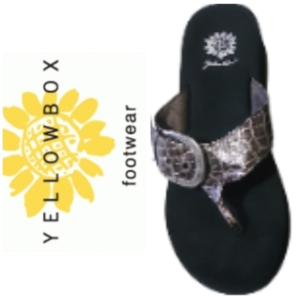 💘Great Yellow Box Wedge Sandals